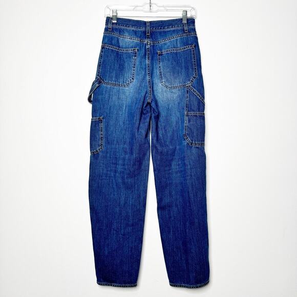 ME+EM Authentic Relaxed Carpenter Jeans Utility Straight Medium Wash Size 25 - Picture 6 of 9